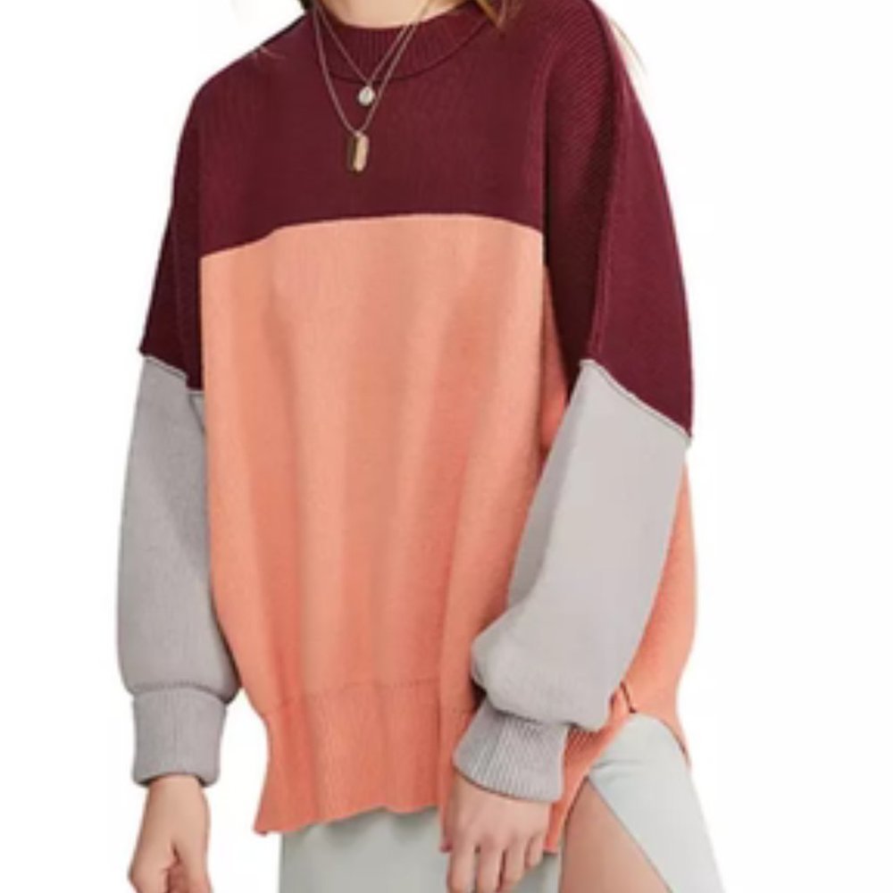 FREE PEOPLE Easy Street Color Block Sweater